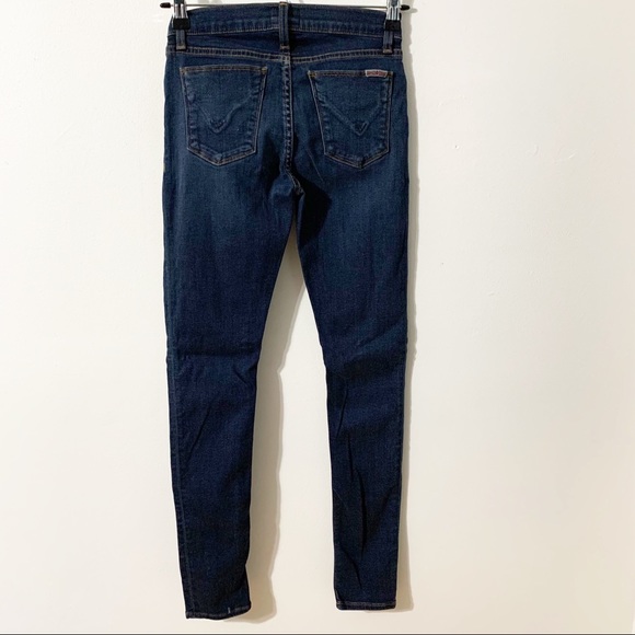 Hudson Super Skinny Krista Style Dark Indigo Wash Denim Jeans Five Pocket Style - Picture 5 of 13